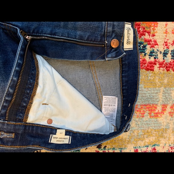 madewell classic straight jeans selvedge edition